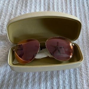 Michael Kors rose gold aviator sunglasses